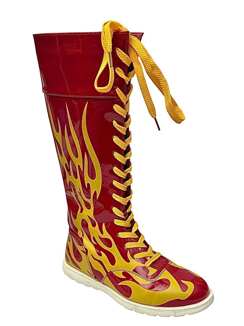 Hulk Hogan Hulkamania WWE Licensed Red Flame Boots Size 8 Wrestling